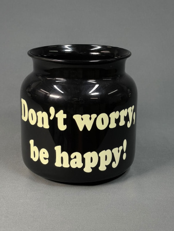 Ваза Don^t worry, be happy! Черный Лемож-1